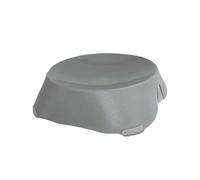 Ancol Made From Round Shallow Pet Bowl in Grey Dishwasher Safe Hygienic Lightweight Durable Non-Slip Bottom Indoor Portable Dog Puppy Feeding Dish