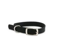 Ancol Made From Softweave Dog Collar in Black - Soft Touch Comfortable Buckle Pet Leash - Puppy Neckband Accessory - Size 2