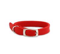 Ancol Made From Softweave Dog Collar in Red - Soft Touch Comfortable Buckle Pet Leash - Puppy Neckband Accessory - Medium