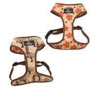 Ancol Maple Leaf Woodland Reversible Dog Harness Soft Breathable Secure Fit Lightweight Pet Puppy Lead Large