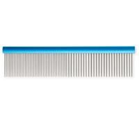 Ancol Ergo Metal Comb - Silver Grooming Tool for Dogs and Cats - Dual Sided Stainless Steel Pins for Detangling and Smoothing - Gentle on Skin - 7" Size