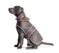 Ancol Dog Coat Muddy Paws All-Weather Stormguard - Fleece Lined, Chest Protector - Chocolate Medium