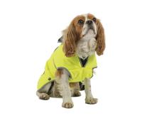 Ancol Muddy Paws All Weather Stormguard Dog Puppy Coat Hi Vis - Waterproof Pet Jacket Fleece Lining & Chest Protector - Elasticated Neck & Leg Straps - 35 cm Length up to 56 cm Girth - Small/Medium