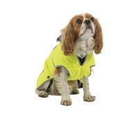 Ancol Muddy Paws All Weather Stormguard Dog Puppy Coat Hi Vis - Waterproof Pet Jacket Fleece Lining & Chest Protector - Elasticated Neck & Leg Straps - 35 cm Length up to 56 cm Girth - Small/Medium