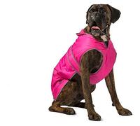 Ancol Muddy Paws All Weather Stormguard Dog Puppy Coat Pink - Waterproof Pet Jacket with Fleece Lining and Chest Protector - Elasticated Neck and Leg Straps - 30 cm Length up to 52 cm Girth - Small