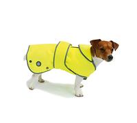 Ancol Muddy Paws All Weather Stormguard Dog Puppy Coat Hi Vis - Waterproof Pet Jacket - Fleece Lining and Chest Protector - Elasticated Neck and Leg Straps - 25 cm Length up to 43 cm Girth - XS