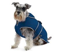 Ancol Muddy Paws All Weather Stormguard Dog Puppy Coat Navy Blue - Waterproof Pet Jacket - Fleece Lining and Chest Protector - Elasticated Neck & Leg Straps - 60 cm Length up to 86 cm Girth - XL