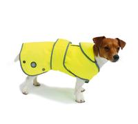 Ancol Muddy Paws All Weather Stormguard Dog Puppy Coat Hi Vis - Waterproof Pet Jacket Fleece Lining & Chest Protector - Elasticated Neck & Leg Straps - 35 cm Length up to 56 cm Girth - Small/Medium
