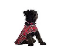 Muddy Paws Highland Tartan Coat Red Sml