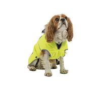 Ancol Muddy Paws Stormguard Dog Coat Hi Vis Yellow - Cold Weather Protection Waterproof Fleece Lining Reflective Edging High Visibility Yellow Pet Puppy Apparel - Large - Length 50cm / Girth 66-80 cm