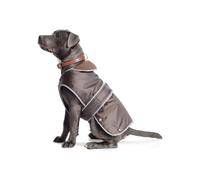 Ancol Muddy Paws All Weather Stormguard Dog Puppy Coat Chocolate - Waterproof Pet Jacket - Fleece Lining and Chest Protector - Elasticated Neck and Leg Straps - 30 cm Length up to 52 cm Girth - Small