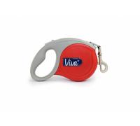 Ancol Viva Retractable 5m Tape Lead Red L