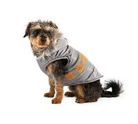 Ancol Nordic Dog Coat Grey Cold Weather Protection Weather Resistant Fleece Lining Fur Trimmed Hood Nordic Pattern Pet Puppy Apparel - XL - Length 60cm / Girth 72-88cm