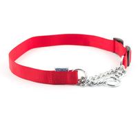 Ancol Nyl Chain Check Collar Red S7-10