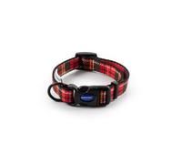 Ancol Nylon Adjustable Collar, 20-30 Cm, Tartan Red