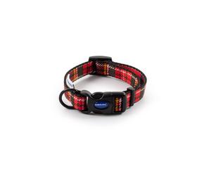 Ancol Nylon Adjustable Collar Red Tartan - 45-70cm