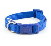 Ancol Nylon Adjustable Dog Collar - Blue - Size: Large