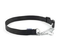 Ancol Nylon Check Chain Collar Black 50-70cm Size 5-9