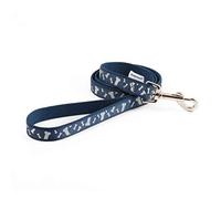 Ancol Nylon Lead Reflective Paw N Bone Blue 1m X19mm Sz 1-9