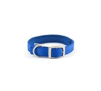 Ancol Nylon Padded Dog Collar - Blue - Size: Medium