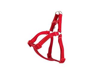 Ancol Padded Nylon Dog Harness with Reflective Stitching - Red Comfort Walking Accessory for Dogs Puppies - S Size 46-57 cm