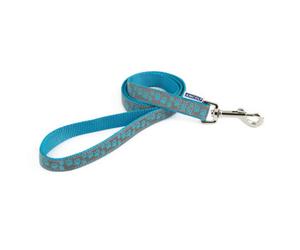 Ancol Patterned Collection Paw Lead Blue 1Mx19mm