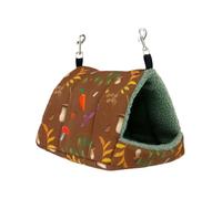 Ancol Patterned Fleece Small Animal Pyramid Hammock, 22x29x21cm, Large | Reduces pet stress and anxiety, promotes activity, clips easily into enclosures, and machine washes on delicate cycles.