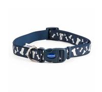 Ancol Paw'n'Bone Adj Refl Coll Blue 5-9