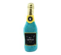 Ancol Pawty Champagne Dog Toy - Interactive Cuddly Puppy Squeaking Playing - Fun Adventure Games Pet Accessory - 38cm