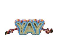 Ancol Pawty Yay Tugger Dog Toy Soft Plush Interactive Fun Lightweight Durable Squeaky Stuffed Cuddling Playing Washable Pet Puppy Toy for All Breeds