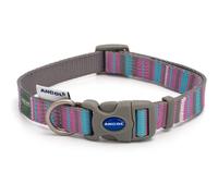 Ancol Pink Candy Stripe Made From Collar. Size 1-2 ( Dog Neck size 20-30 cm )