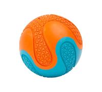 Ancol Playtime Chase Tough Rubber Ball - 8cm, High Visibility Natural Rubber Dog Toy for Energetic Dogs - Ideal for Fetch & Outdoor Play