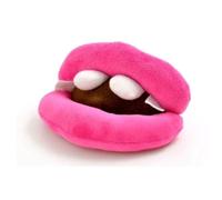 Ancol Playtime Plush Dog Lips Toy Squeak Included Goofy Teeth Design Comfort Cuddle Puppy Pet Accessory 16cm