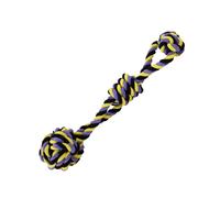 Ancol Playtime Tricoloured Jumbo Rope Ball Tug - Pet Toys