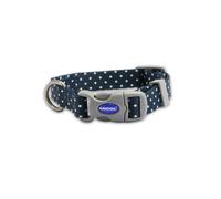 Ancol Polka Dot Patterned Round Dog Collar Secure Fit Soft Comfortable Stylish Pet Puppy Leash Medium