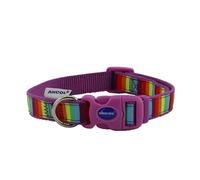 Ancol Rainbow Patterned Adjustable Dog Collar To Fit Neck 45-70 cm Size 5-9
