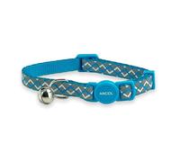 Ancol Cat Collar Reflective Zig-Zag - Adjustable, Safety Bell, Break-Apart Buckle - Single