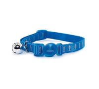 Ancol Reflective Cat Collar in Blue Fish - Comfortable Pet Accessory with Break Away Buckle - Kitten Training Walking Neckband
