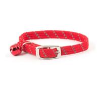 Ancol Reflective Elasticated Comfortable Safe Softweave Red Cat Collar Pet Training Accessory