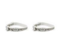 Ancol Reflective Safety Cat Collar in Silver Gloss Hearts - Comfortable Pet Accessory with Break Away Buckle - Kitten Training Walking Neckband (Pack of 2)