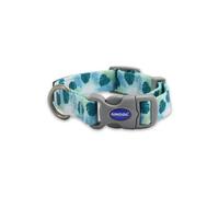 Ancol Round Dog Collar Leaf Patterned - Lightweight Sturdy Grip Adjustable Buckle Durable Secure Fit Soft Comfortable Stylish Pet Puppy Leas
