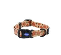 Ancol Round Dog Collar Maple Leaf Patterned - 100% Recycled Fabric Comfortable Pet Accessory - Sturdy Adjustable Buckle Puppy Neckband - M