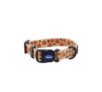 Ancol Round Dog Collar Maple Leaf Patterned - 100% Recycled Fabric Comfortable Pet Accessory - Sturdy Adjustable Buckle Puppy Neckband - S