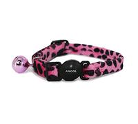 Cat Collar Ancol Leopard Print Safety Pink