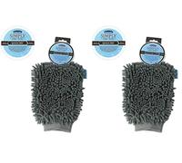 Ancol Simply Dry Dog Glove Grey Microfibre Noodle Fabric for Moisture Absorption - Machine Washable for Easy Cleaning (Pack of 2)