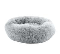 Ancol Slate Grey Super Plush Donut Dog Bed Soft Machine Washable Warm Non Slip Fluffy Pet Puppy Cushion 50cm