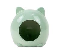 Ancol Small Animal Cat Ear Hide - Ceramic, Cosy Hideout for Hamsters, Mice & Gerbils for Resting, Nesting & Comfort - Easy to Clean Pet Shelter