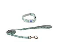 Ancol Small Bite Floral Softweave Collar and Lead Set, Sage, 20-30cm | Proportioned for puppies and small dogs up to 7kg; includes a snap-buckle for fast removal and eco-friendly packaging.