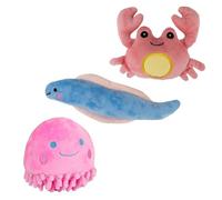 Ancol Small Bite Glow In The Dark Cuddly Sea Creatures for Small Dogs and Puppies Assorted design Octopus, Eel or Crab