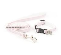 Small Bite Collar & Lead Set Deluxe Jewel Pink